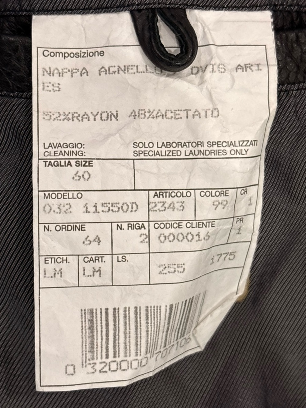 VTG LA MATTA Black Lambskin Leather Trench Coat Men’s IT 60 US 50 Made In Italy - Picture 8 of 12